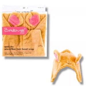 Quick Dry Microfiber Hair Towel Wrap - Tan and Pink
